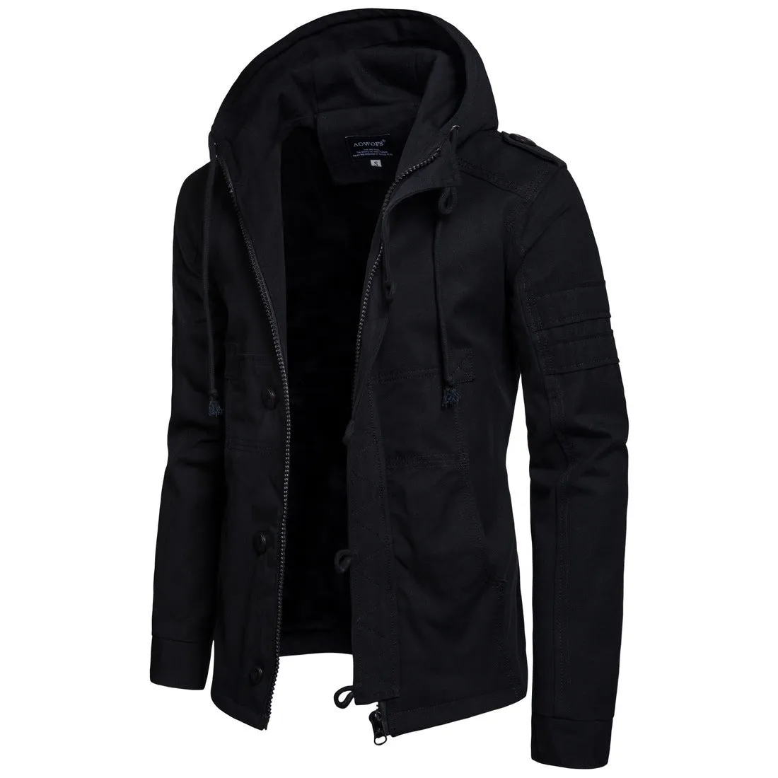 Tommy™ militaire stijl met revers rits waterdichte parka winterjas