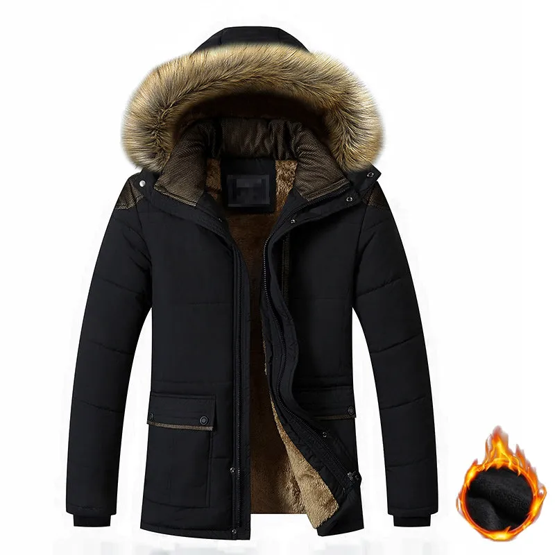 Tommy™ waterdichte winddichte gevoerde bontkraag parka winterjas