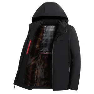 Tommy™ wollen dikke waterdichte capuchon met rits parka winterjas