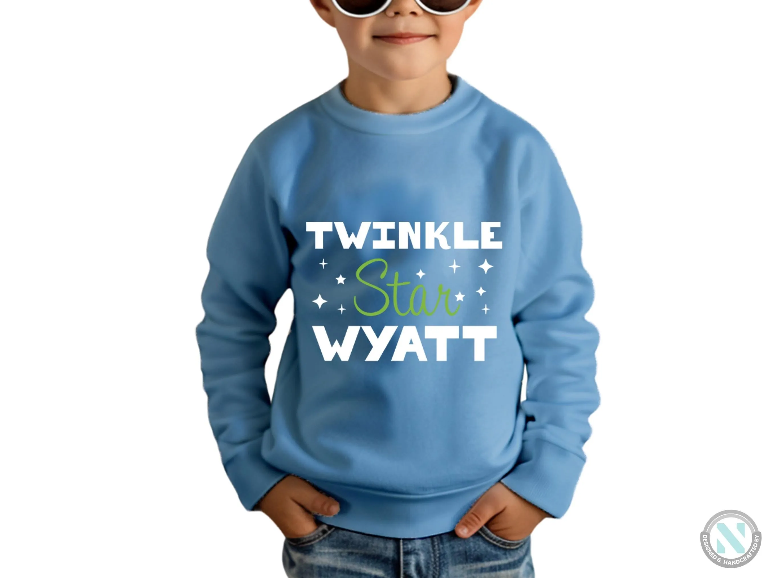 Twinkle Star Personalized Jumper Sweatshirt Gift for Toddler Boys