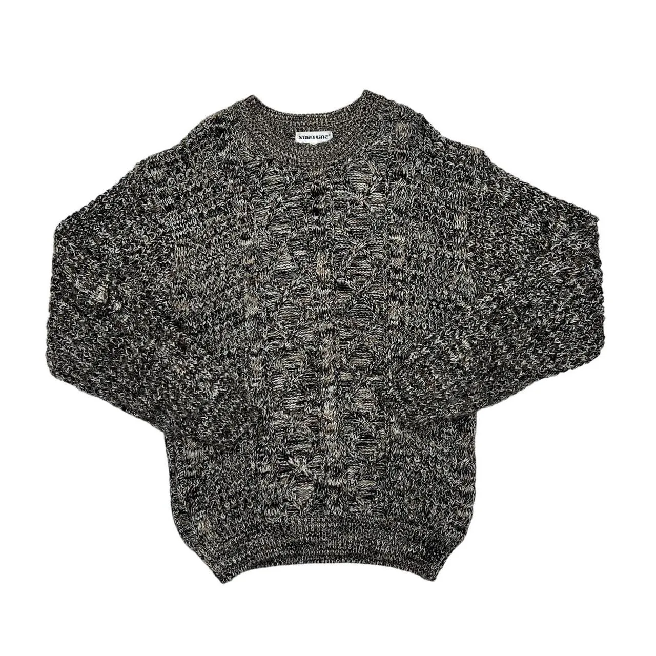 Vintage 90’s START LINE Acrylic Cable Knit Crewneck Sweater Jumper