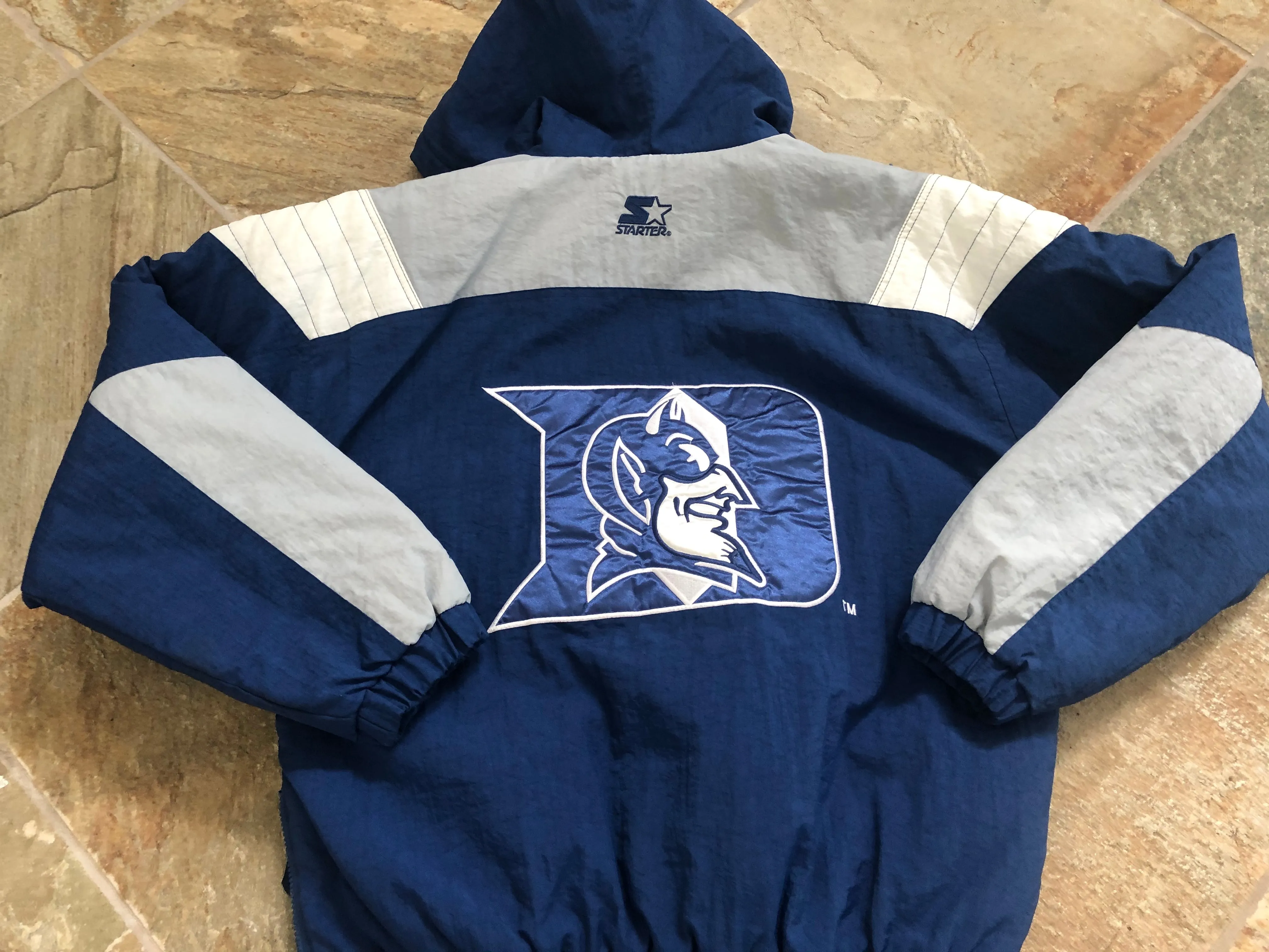 Vintage Duke Blue Devils Stater Parka, Puffer College Jacket, Size Medium