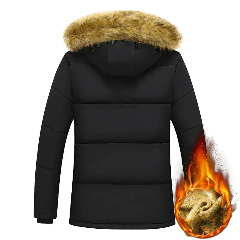 Weeroud - Parka Winterjas Heren – Extra Warm Gevoerd met Bontkraag en Capuchon