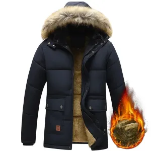Weeroud - Parka Winterjas Heren – Extra Warm Gevoerd met Bontkraag en Capuchon