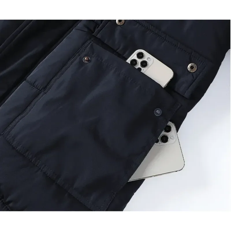 Weeroud - Parka Winterjas Heren – Extra Warm Gevoerd met Bontkraag en Capuchon