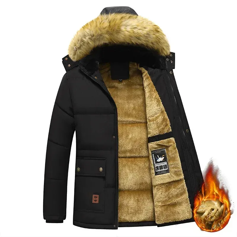 Weeroud - Parka Winterjas Heren – Extra Warm Gevoerd met Bontkraag en Capuchon