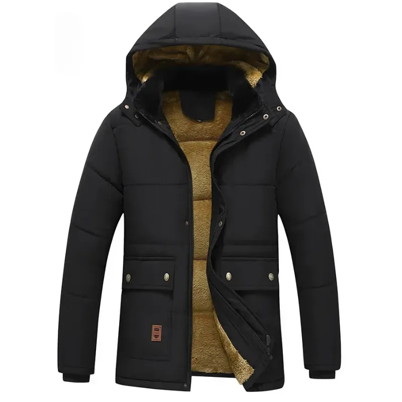 Weeroud - Parka Winterjas Heren – Extra Warm Gevoerd met Bontkraag en Capuchon