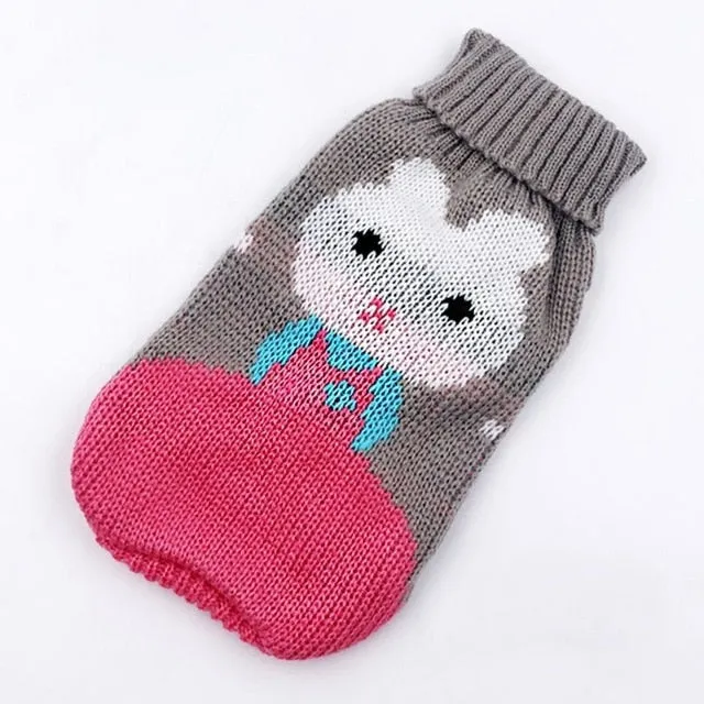 Winter Cartoon Dog Clothes
