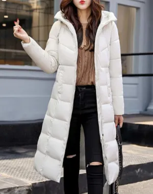 Womens Hooded Long Coat
