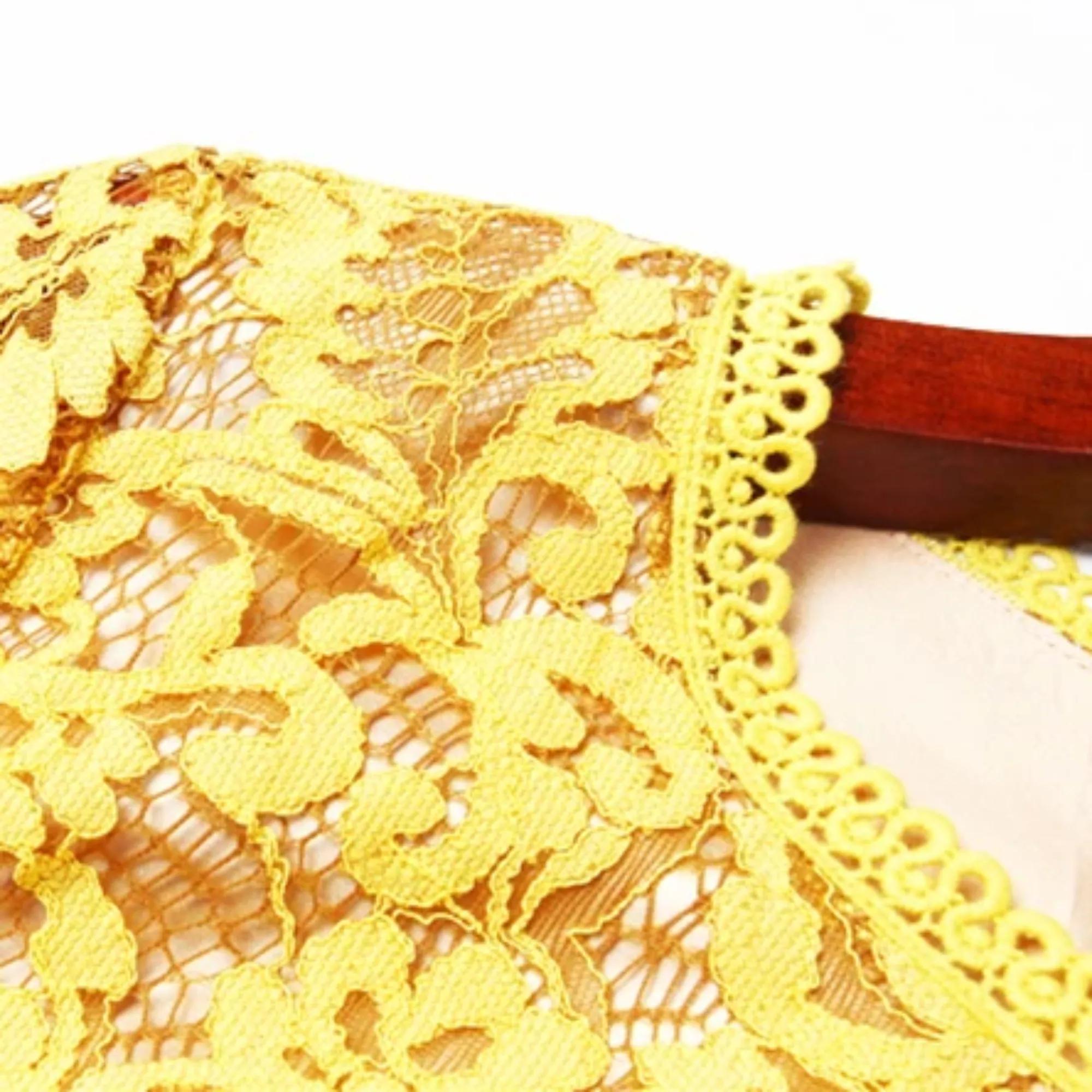 Women's Spring Casual Slim O-Neck Lace Dress