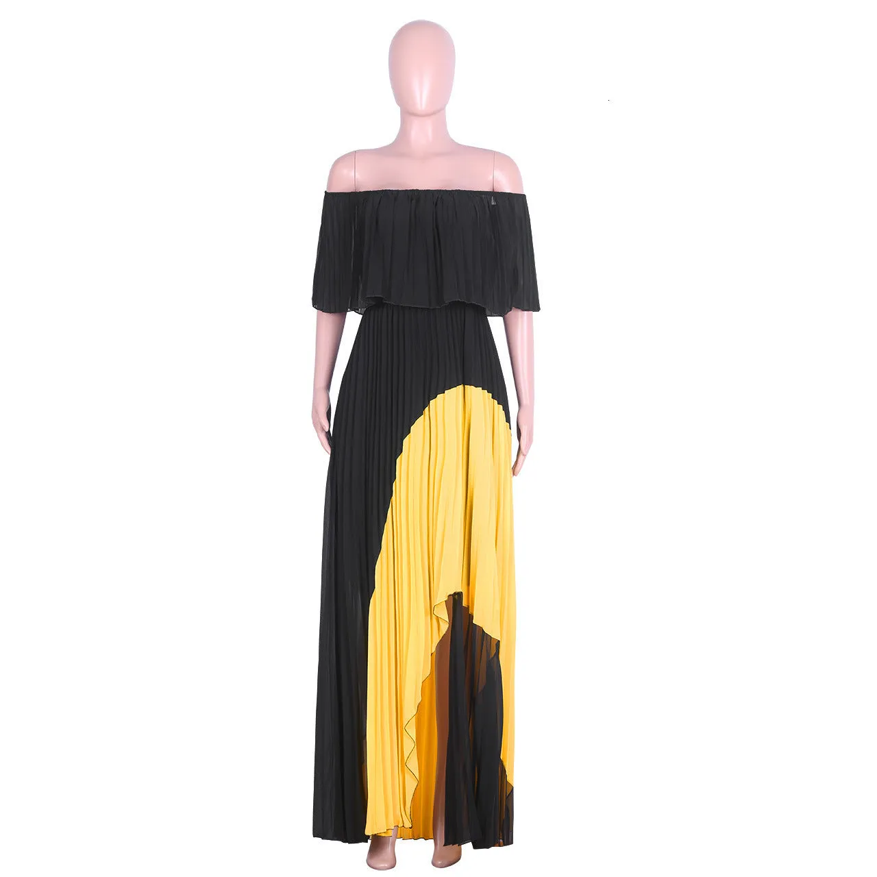 Women's Summer Beach Loose Long Dress With Ruffles