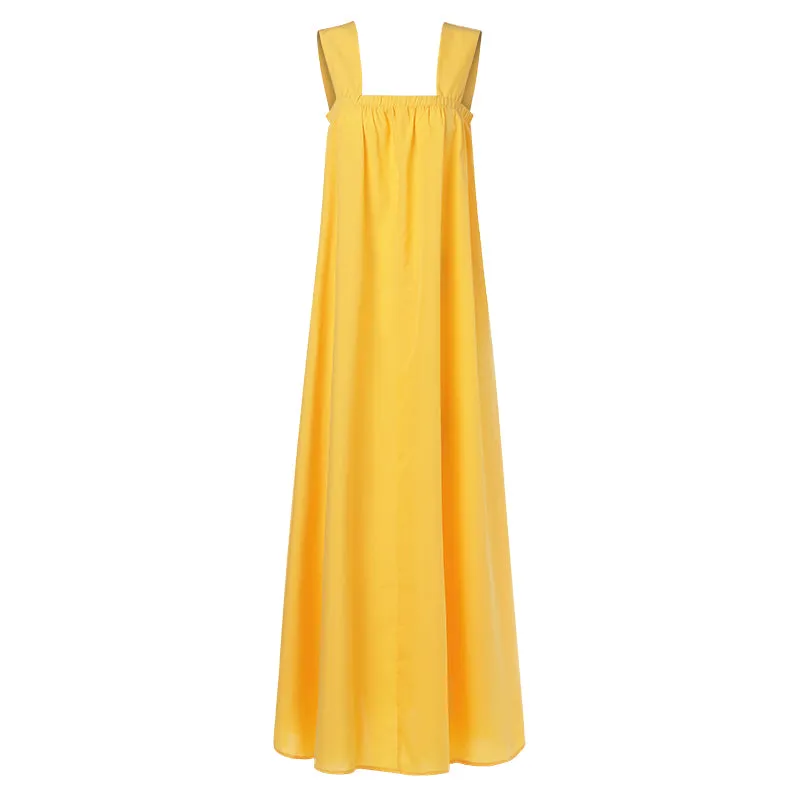 Women's Summer Casual Polyester Sleeveless Maxi Dress