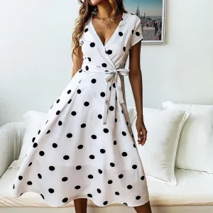Women's Summer Casual V-Neck A-Line Long Dress