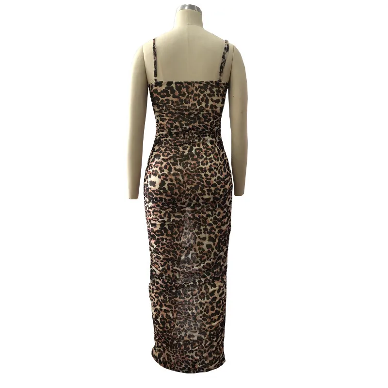 Women's Summer Chiffon Backless Sheath Long Dress