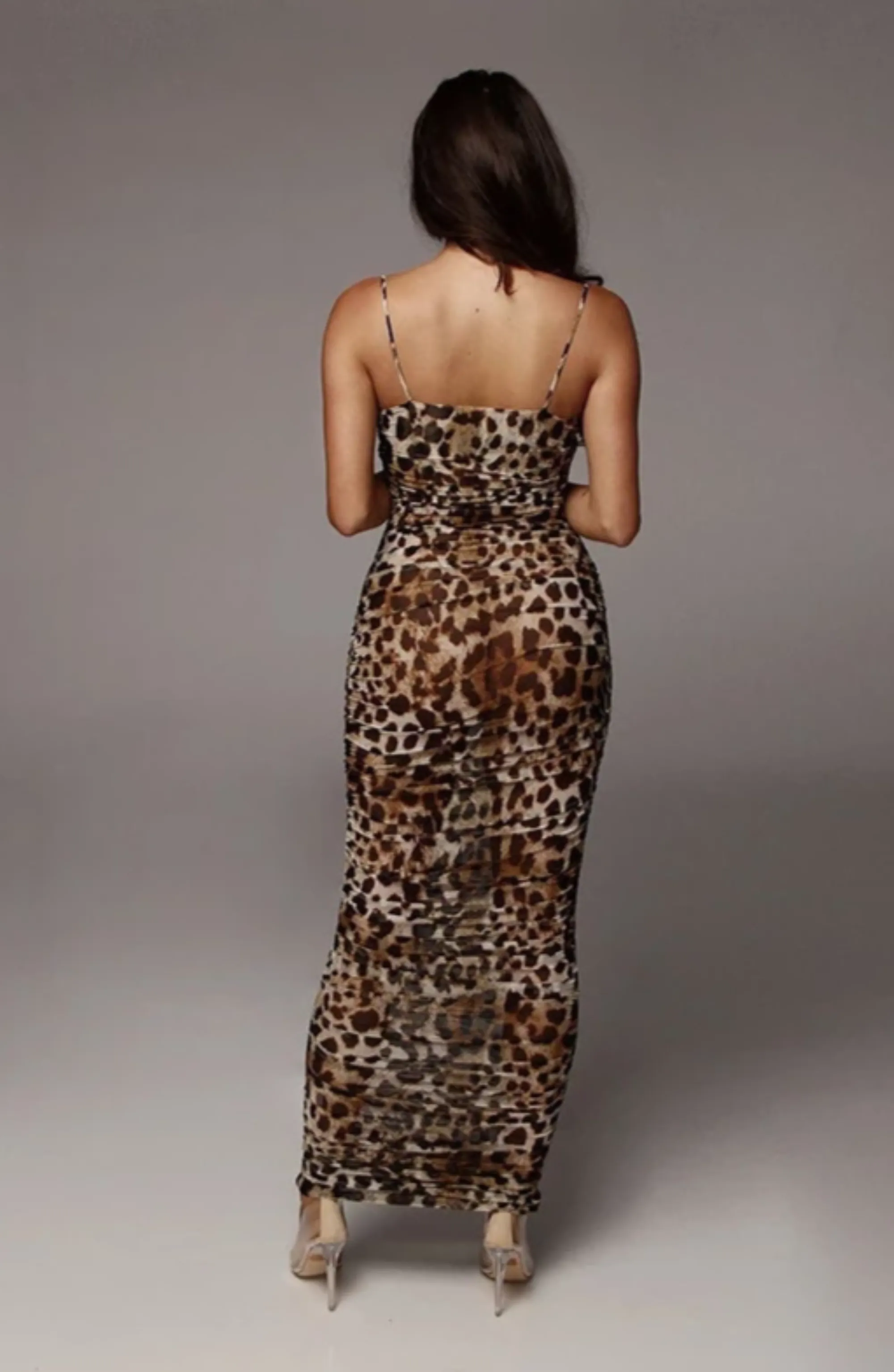 Women's Summer Chiffon Backless Sheath Long Dress