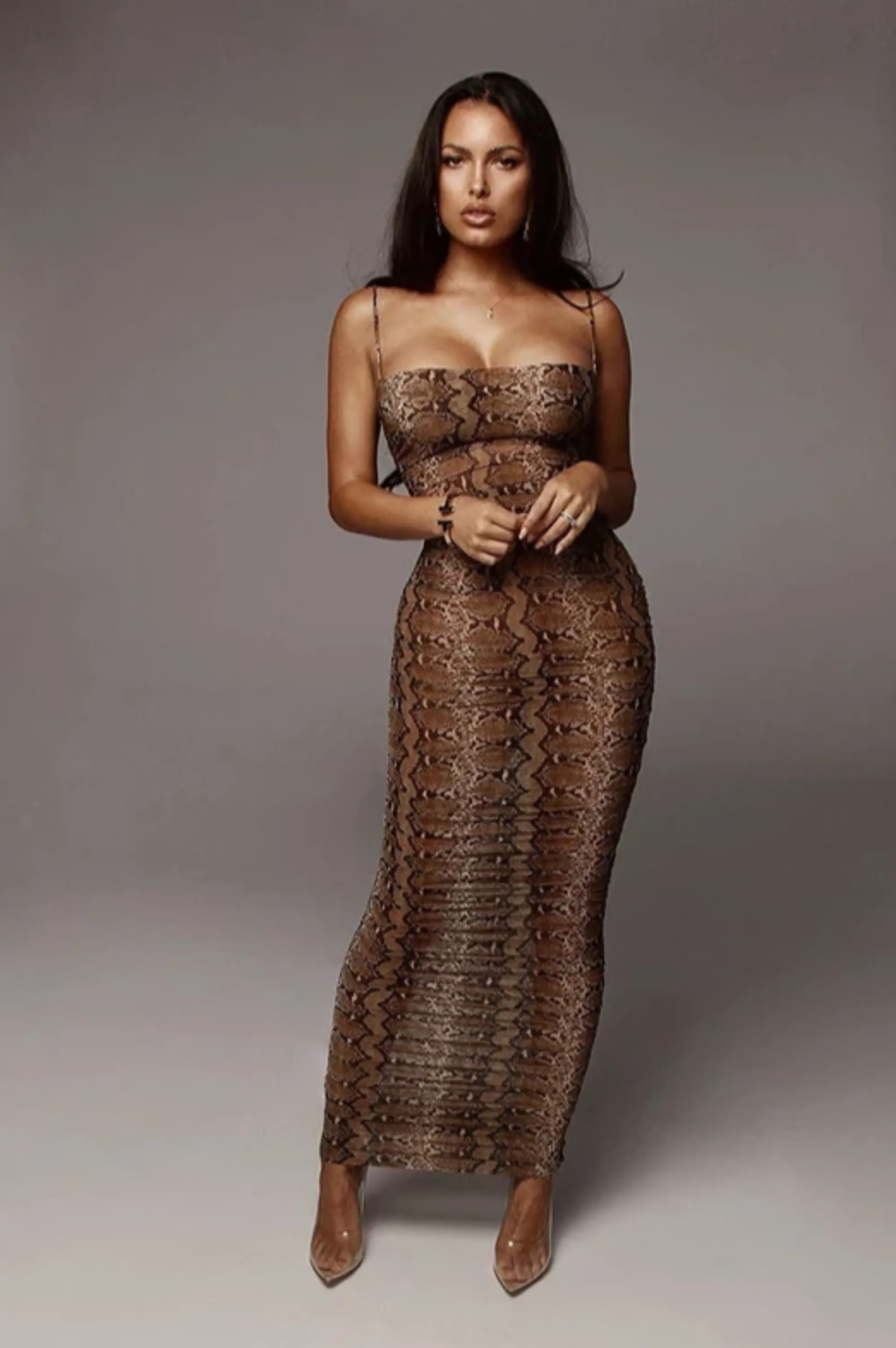 Women's Summer Chiffon Backless Sheath Long Dress