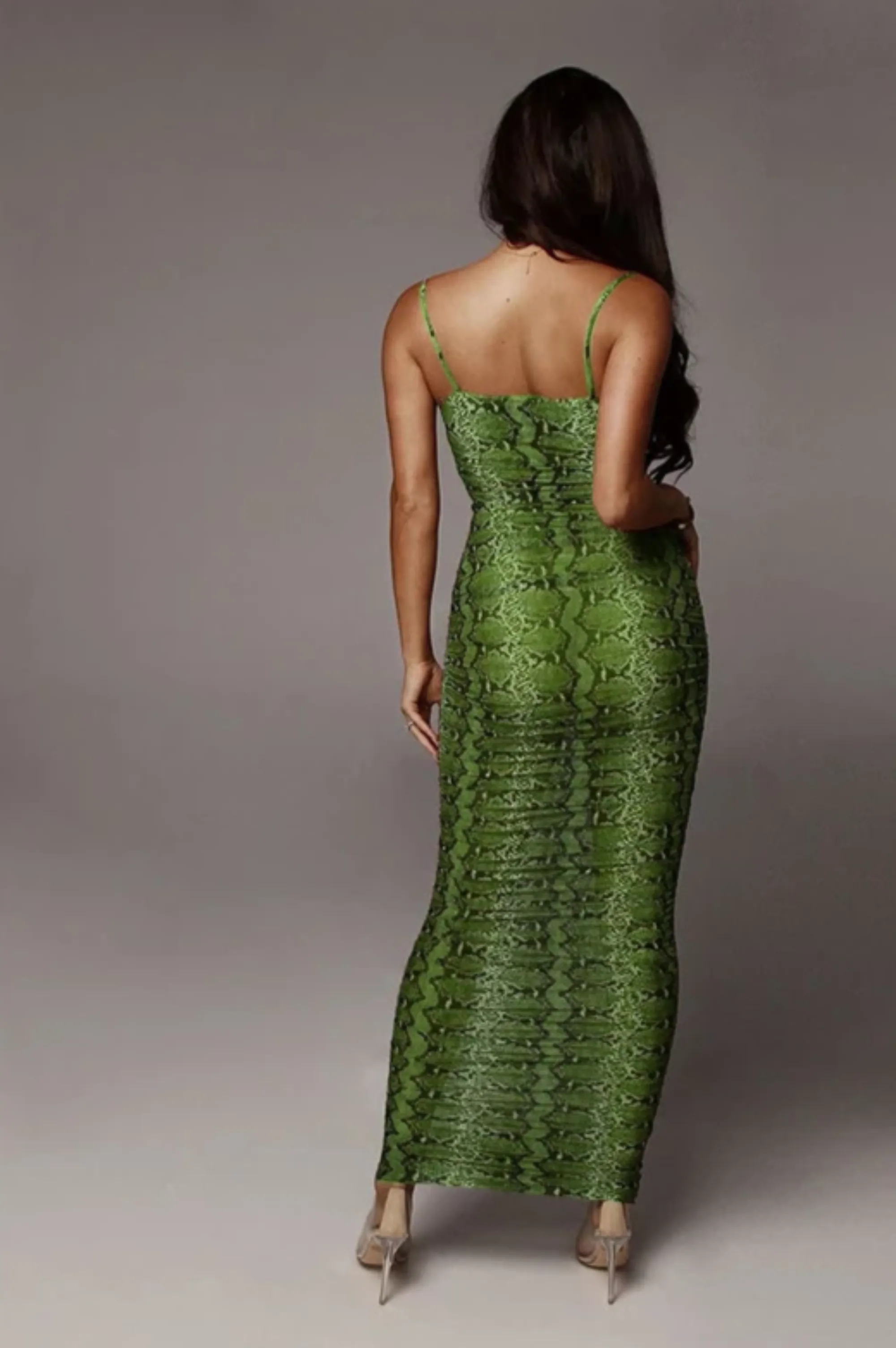 Women's Summer Chiffon Backless Sheath Long Dress