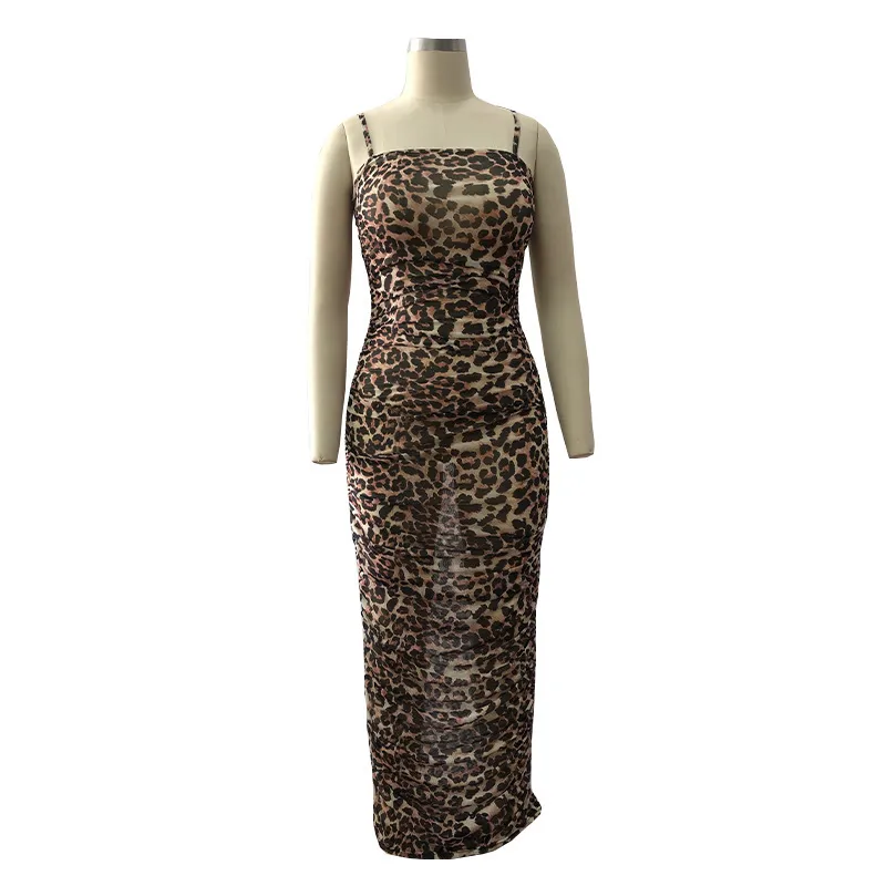 Women's Summer Chiffon Backless Sheath Long Dress
