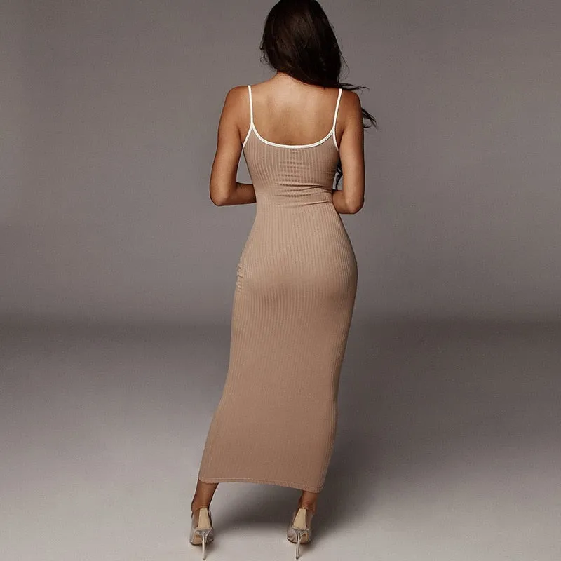 Women's Summer Sleeveless Long Sheath Dress
