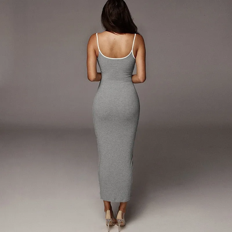 Women's Summer Sleeveless Long Sheath Dress