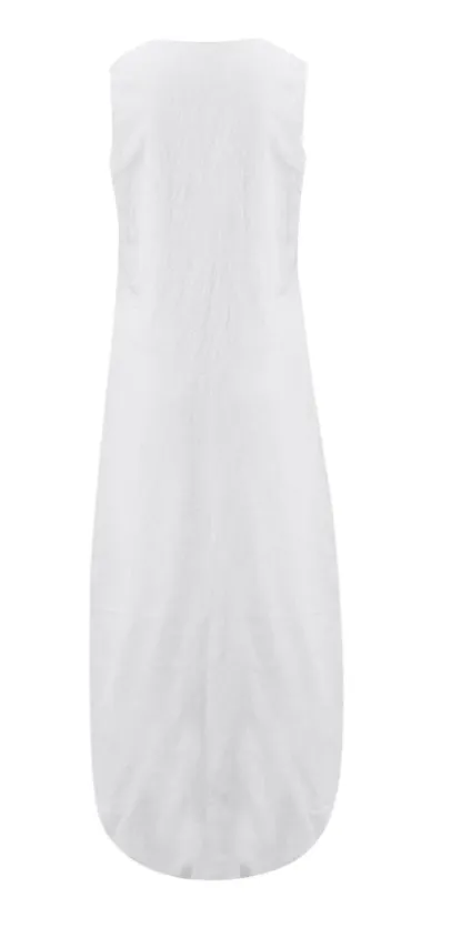 Women's Summer Vintage Sleeveless V-Neck Dress