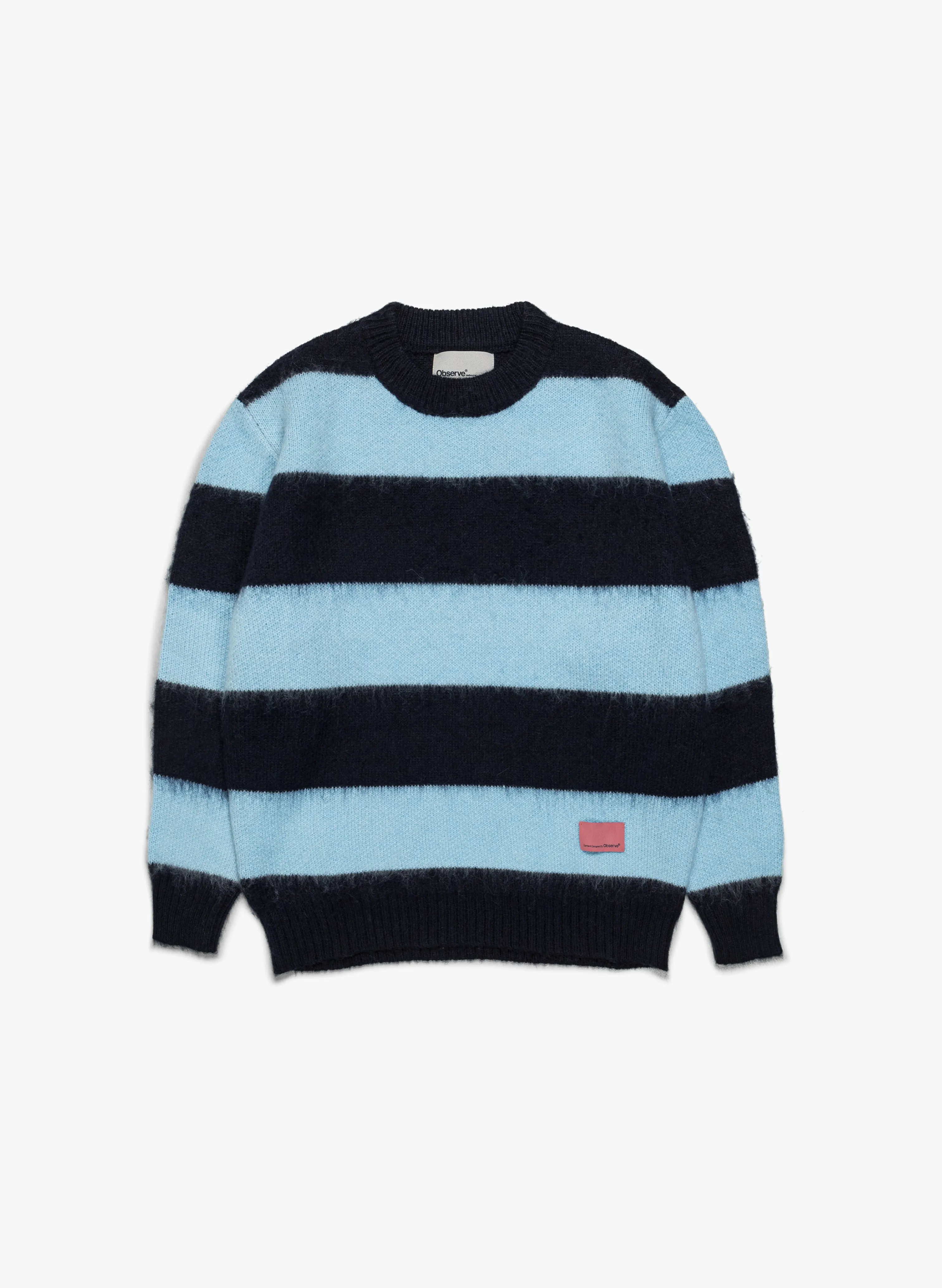Wool/Mohair Striped Knit - Sky