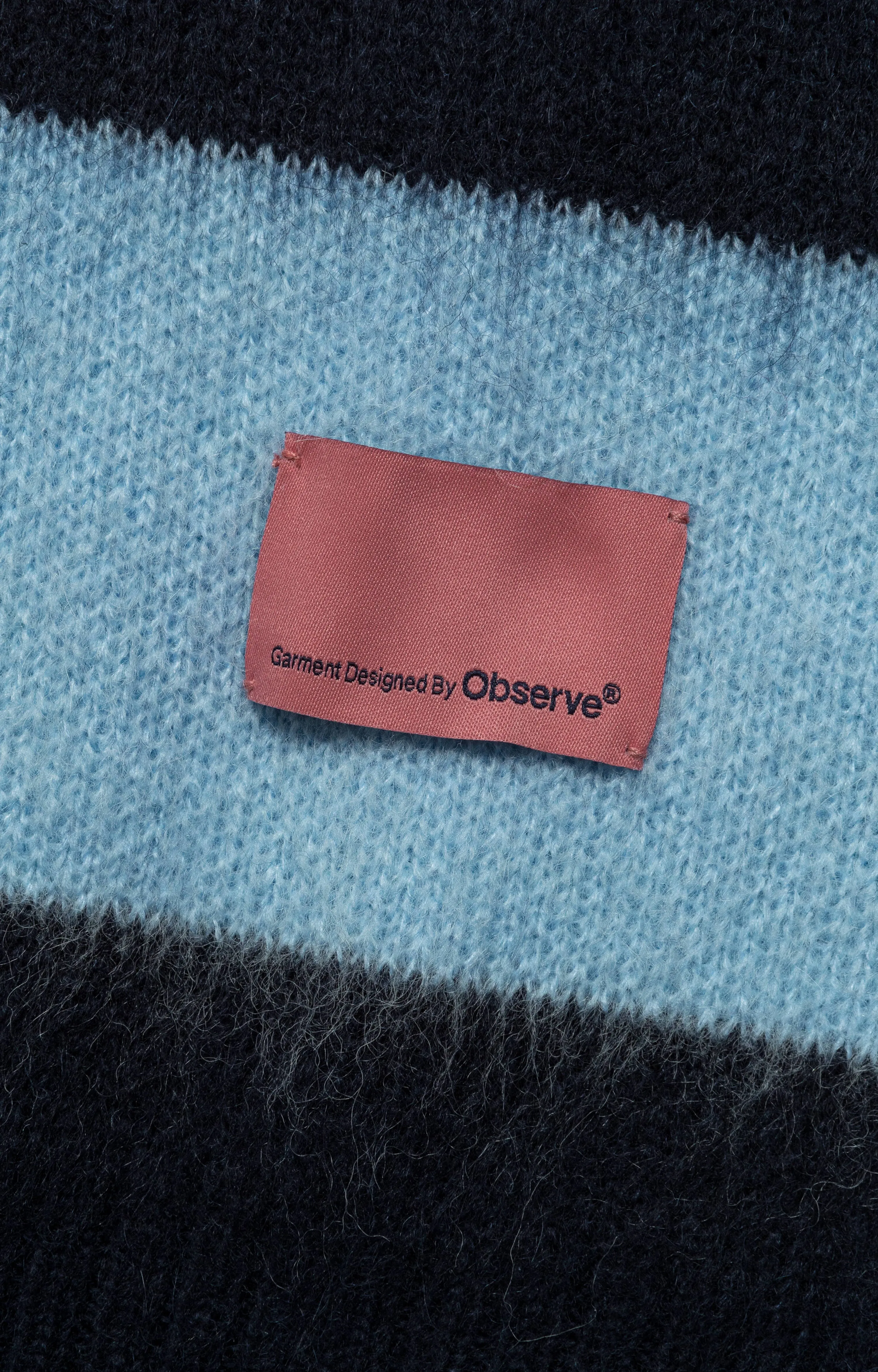 Wool/Mohair Striped Knit - Sky