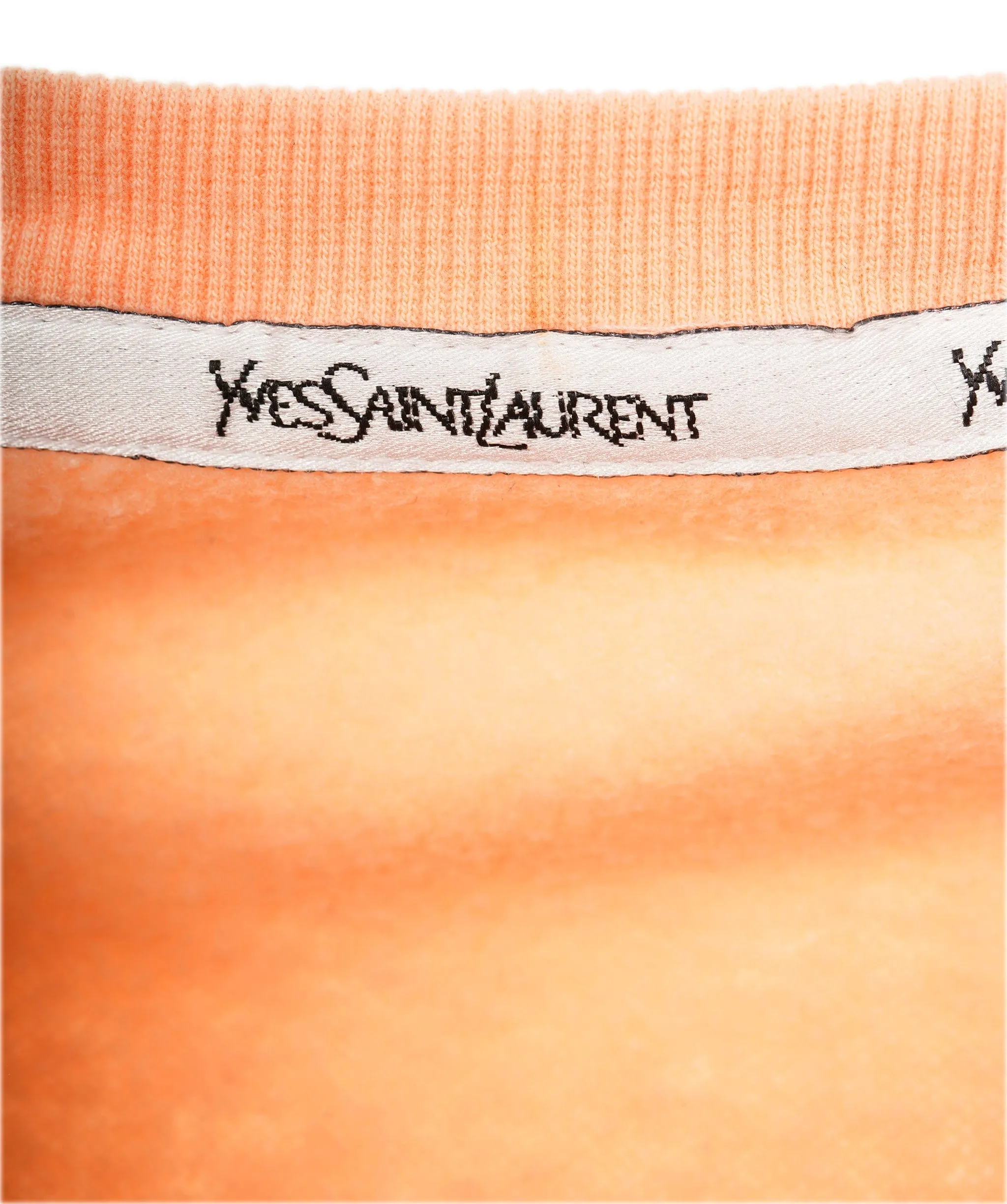 YSL Peach Crewneck Jumper with YSL logo  ALL0562