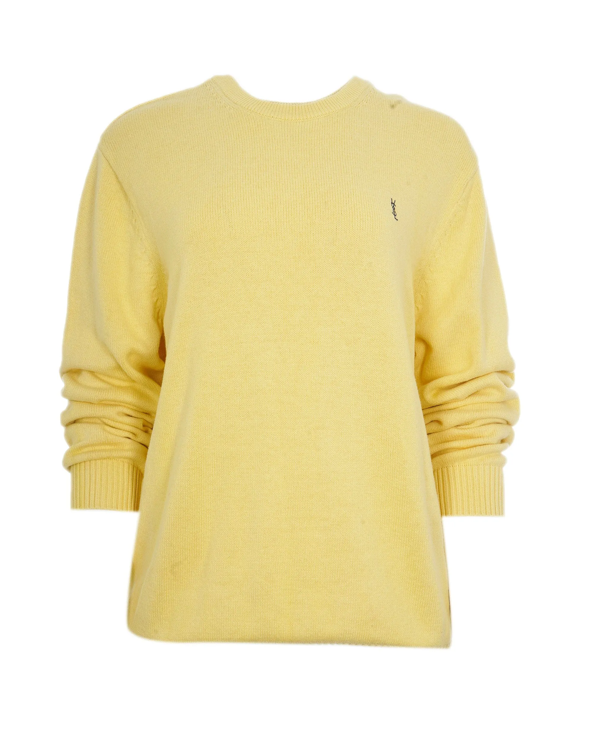 YSL Yellow Crewneck Logo Jumper XXL ALL0534